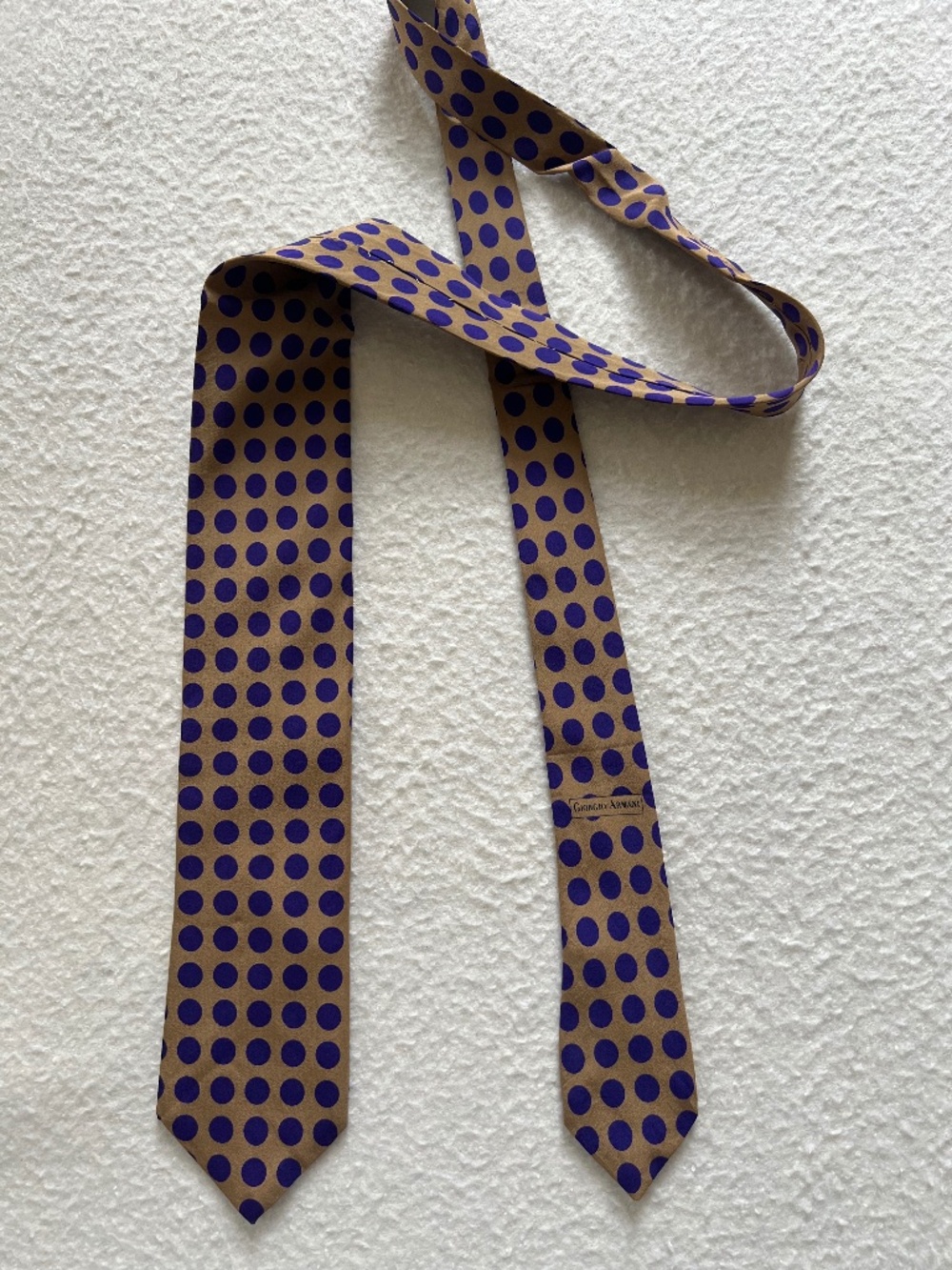 Giorgio Armani Vintage Men's Tie Brown/Blue
